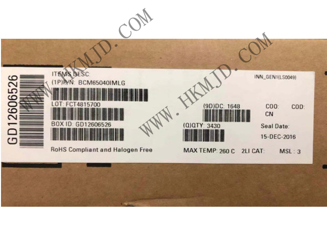 BROADCOM BCM65040 BCM65040IMLG 接口 - 驅(qū)動(dòng)器，接收器，收發(fā)器