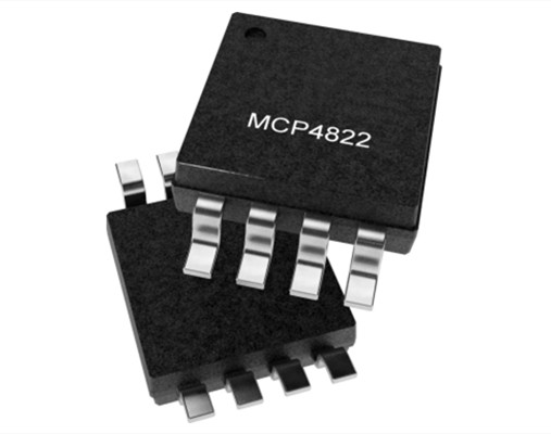 MCP4822T-E/SN內(nèi)置基準(zhǔn)電壓源的雙通道、12位數(shù)模轉(zhuǎn)換器（DAC） 8SOIC
