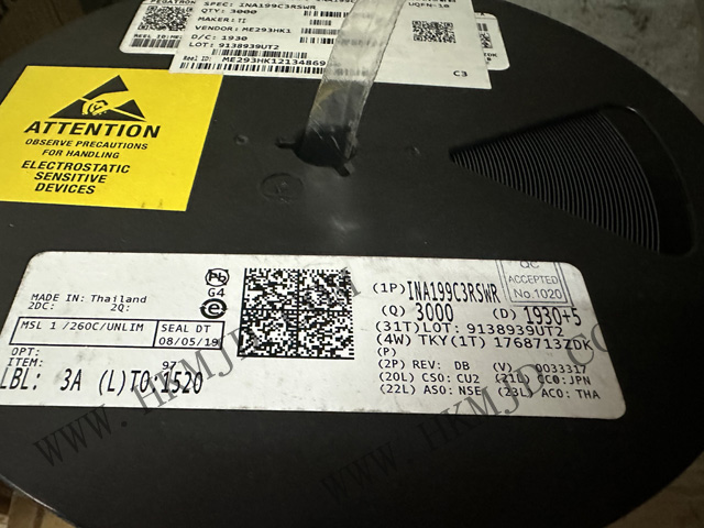 原裝出售TI INA199C3RSWR 26V，雙向電流感應(yīng)放大器 10-UQFN -40 至 125