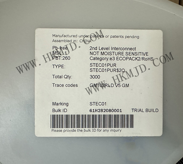ST推出電源管理IC STEC01PUR 接地路徑安全開關，帶可編程定時器