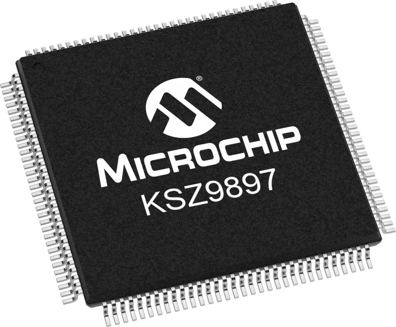 全新Microchip以太網(wǎng)產(chǎn)品 KSZ9897STXI 7 端口千兆以太網(wǎng)交換機(jī)，支持 SGMII/RGMII/MII/RMII