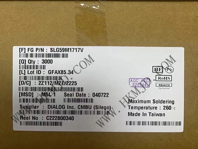 全新SLG59M1717V 高性能 4 mΩ、5 A 單通道 nFET 負載開關(guān)