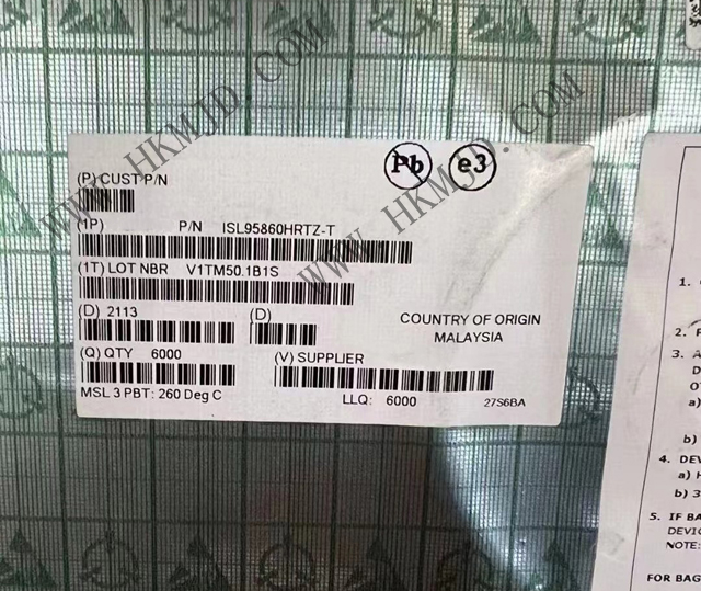 ISL95860HRTZ 一款多相3+0核心控制器（ IMVP9、32TQFN）