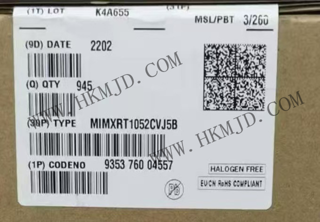 恩智浦 MIMXRT1052CVJ5B i.MX RT1050 交叉 MCU，帶 Arm Cortex-M7 內(nèi)核