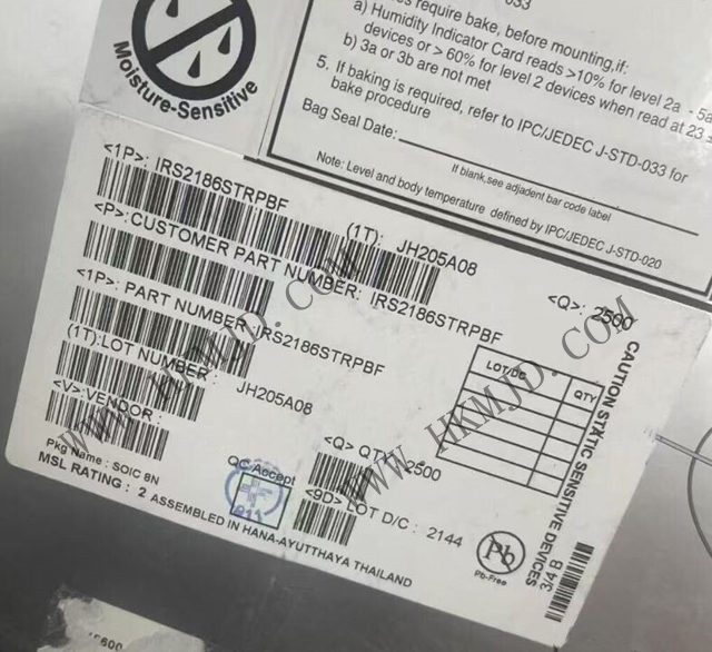 [供應] IRS2186STRPBF（英飛凌）600V，EiceDRIVER? 高壓側和低壓側柵極驅動器 IC