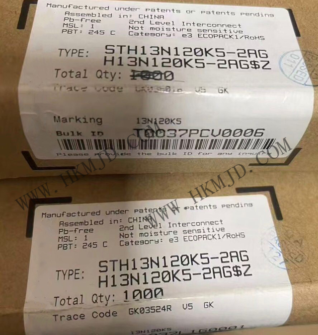 汽車(chē)級(jí)功率MOSFET STH13N120K5-2AG——高可靠性1200V N溝道MDmesh K5技術(shù)