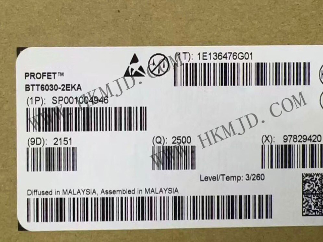 英飛凌 BTT6030-2EKA 32mΩ 4A 雙通道智能高側(cè)電源開(kāi)關(guān) IC
