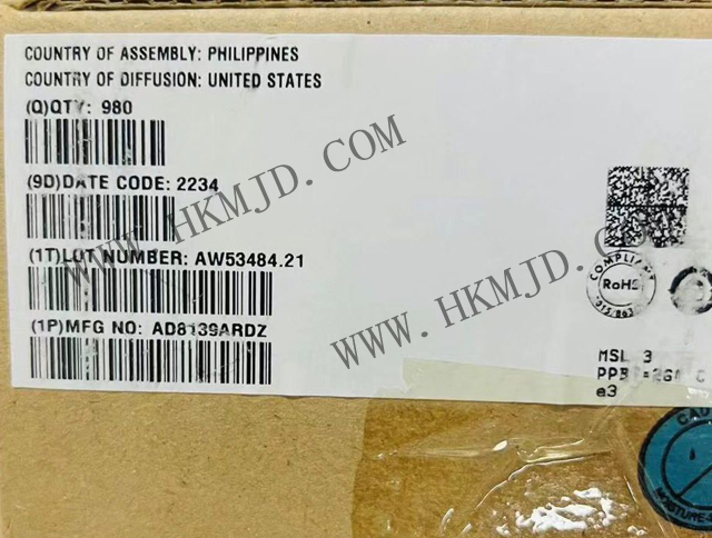 [出售] AD8139ARDZ (ADI) 低噪聲、高性能差分放大器