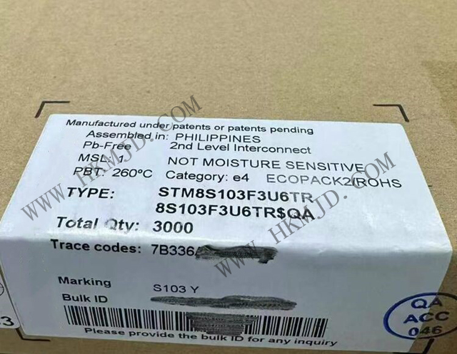 現(xiàn)貨供應意法半導體STM8S103F3U6TR 8位微控制器芯片，原裝正品