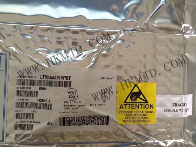 ADI LTM4644IY 四通道 DC/DC 降壓電源模塊調節(jié)器，配備可配置的 4A 輸出陣列