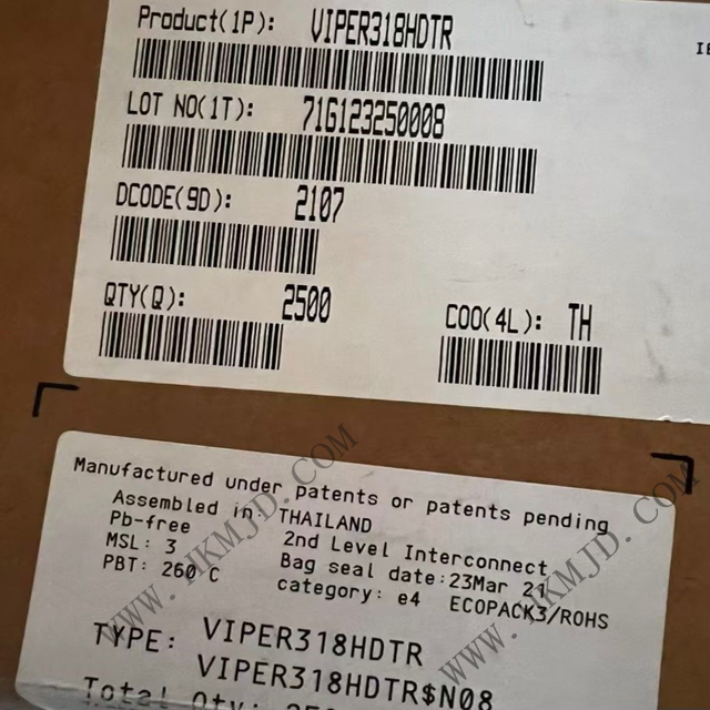 電源管理芯片 VIPER318HDTR 節(jié)能型離線(xiàn)高壓轉(zhuǎn)換器 - 意法半導(dǎo)體
