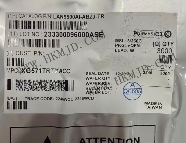 現(xiàn)貨供應Microchip LAN9500AI-ABZJ USB 2.0至10/100以太網(wǎng)控制器
