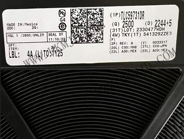 TI TLC59731DR 3通道8位PWM LED驅(qū)動(dòng)器，支持單線接口